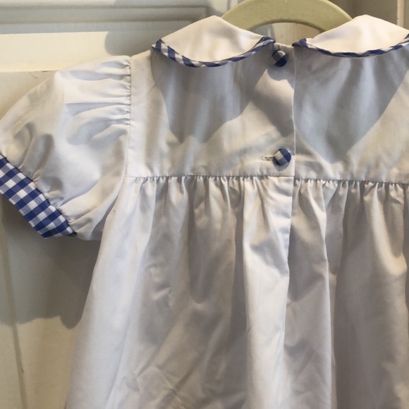 Zuccini Girls Dress, Barnyard Animal Embroidery, Blue Gingham, 24m - Picture 3 of 12